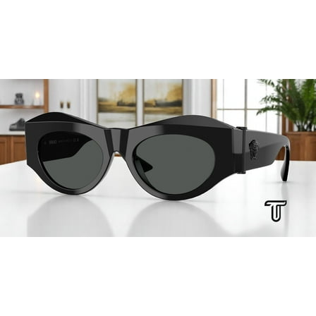 VERSACE VE4477U 536087 Black Dark Gray 52 mm Women's Sunglasses