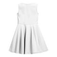 thumbnail image 6 of Fjofpr Girls Clothes under $10 Girls Sleeveless Stretchy Dress A Line Twirly Skater School Recital Dress Short Sleeve Round Neck Dress（3-14Y）, 6 of 6