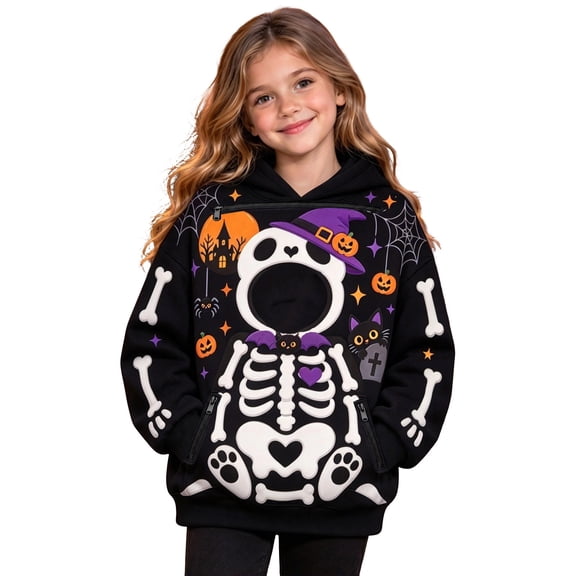 Afdoent Halloween Pet Pouch Hoodie Girls Cat Dog Carrier Casual Sweatshirt Funny Long Sleeve Pet Carrier Hoodie for Holiday Party