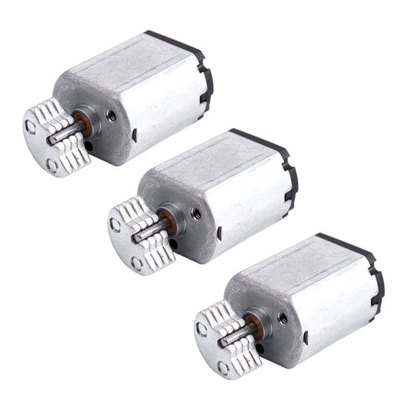 3X DC1.5V-9V 0.08A 3200RPM Motor Vibrado Mini de Velocidad de Salida 18X15X12mm Plata