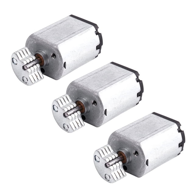 3X DC1.5V-9V 0.08A 3200RPM Motor Vibrado Mini de Velocidad de Salida 18X15X12mm Plata