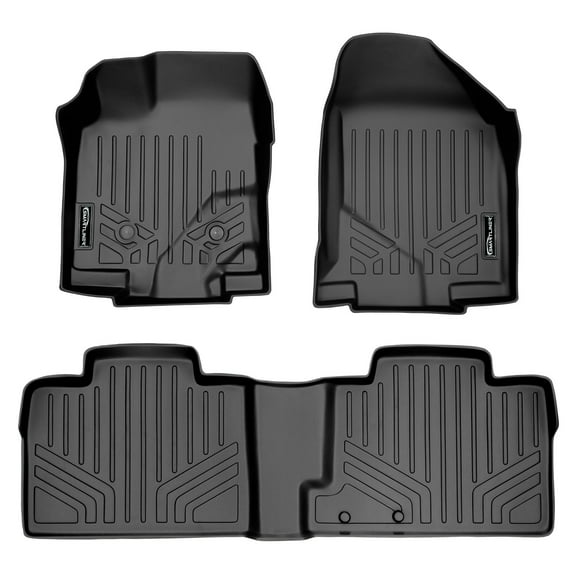 SMARTLINER 2 Rows Custom Fit Floor Liners Compatible with 2011 - 2014 Ford Edge (Gasoline | 2nd row fits only SE Models)
