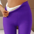 thumbnail image 4 of FAIWAD Fleece Lined Leggings for Womens Elastic High Waisted Pants Skinny Stretch Soft Pants, 4 of 4