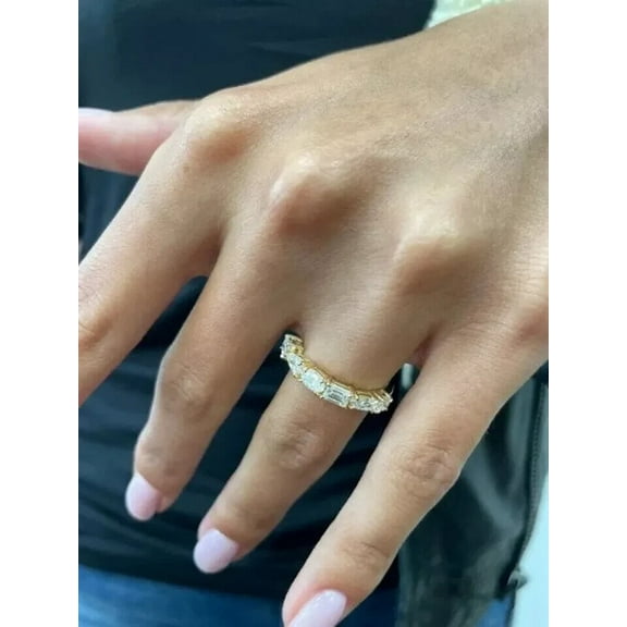 Engagement Ring in 14K Yellow Gold Plated 2Ct Pear Lab Created Diamond