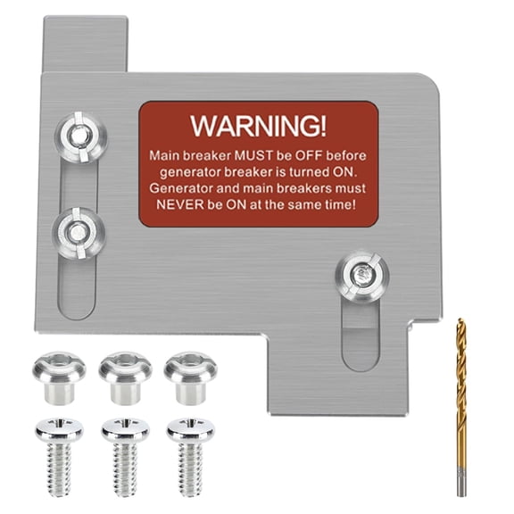 Generator Interlock Kit Compatible with Horizontal Main Cutler Hammer Only CH Series TAN Breaker 150 or 200 amp Panels, 1 1/2 Spacing Between Main and Branch Breaker