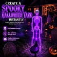 thumbnail image 6 of DVKOVI Halloween Skeleton Decorations Outdoor LED Skeletons Yard Stakes Light Up Full Body Realistic Skulls A A, 6 of 9