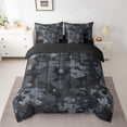thumbnail image 2 of Feelyou Retro Camouflage Twin Bedding Sets 7-Piece, Black Camo Abstract Bedding Comforter Set, Teens Kids Boys Girls Reversible Sheet Sets, Lightweight Room Decor, 2 of 8
