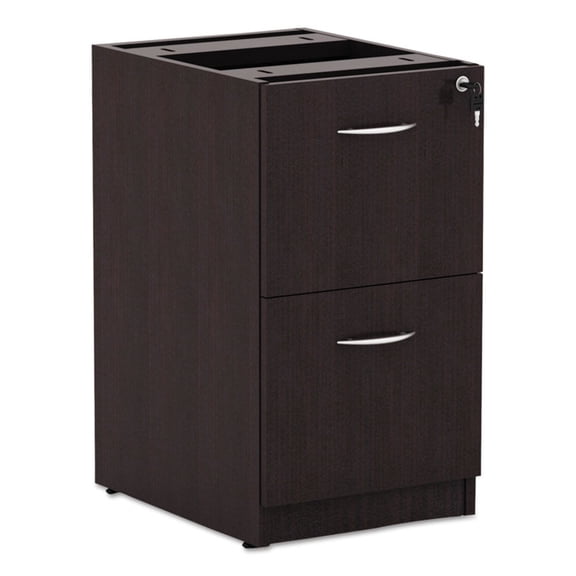 Alera 2 Drawers Vertical Lockable Filing Cabinet, Espresso