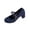 Blue, variant on Busydd Womens Dress Shoes with Ankle Strap Trendy Solid Color Chunky Block Heels Round Toe Womens Shoes for Daily Wear 43