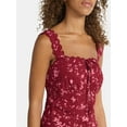 thumbnail image 3 of No Boundaries Sleeveless Midi Dress with Keyhole and Tie, Women's, 3 of 4