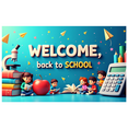 thumbnail image 5 of LUUFILx Welcome Back to School Banner Classroom Door Decoration Learning Supplies Backdrop Creative School Supplies Educational Theme Party Props Decor, 5 of 7