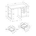thumbnail image 4 of Monarch Specialties Computer Desk, Home Office, Laptop, Left, Right Set-up, Storage Drawers, 48"l, Work, Laminate, White, Contemporary, Modern, 4 of 4
