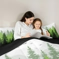 thumbnail image 5 of Feelyou Woodland Botanical Bedding Comforter Set for Adult, Green Tree Plant Twin Comforter Sets, Rustic Farmhouse Reversible Bedding Set, Microfiber Bedroom Decor, 2pcs, 5 of 8