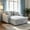 Grey, variant on AUU 53.5" Modern Convertible Chaise Sofa Bed – Includes Pillows & Hidden Storage Compartment, Sleeper Couch for Living Room or Bedroom