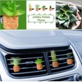 thumbnail image 5 of 4 piece succulent plant air vent clip car accessories cute plant green decoration bohemian style car accessories gift air freshener, suitable for women, girls, men, fathers mini artificial plants ind, 5 of 5