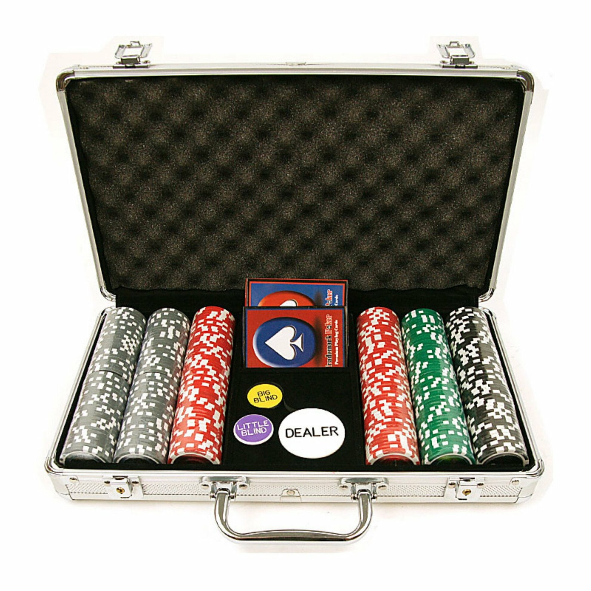 New 600 Poker Knights 13.5g Clay Poker Chips Set with Acrylic Case Pick Chips 