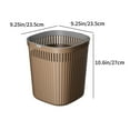 QTBIUQ Household Large Capacity Uncovered Garbage Bin, Plastic