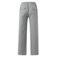 thumbnail image 4 of Men's Casual Pants - Mid Rise Solid Full-Length Everyday Trousers with Drawstring and Pockets for Comfort, 4 of 4