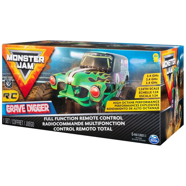 kids and toys,Monster Jam, Official Grave Digger Remote Control Monster Truck, 1:24 Scale, 2.4