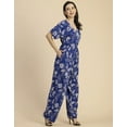 thumbnail image 3 of Moomaya Short Sleeve Full Leg Printed Rayon Jumpsuit - Women's Stylish Jumpsuit, 3 of 9