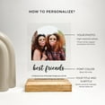 thumbnail image 3 of Custom Personalized Photo Picture Plaque Girls Best Friends BFF Mate Buddy Pal Home Décor Gift for Her Custom Wood Stand Engraved, Christmas, 3 of 7