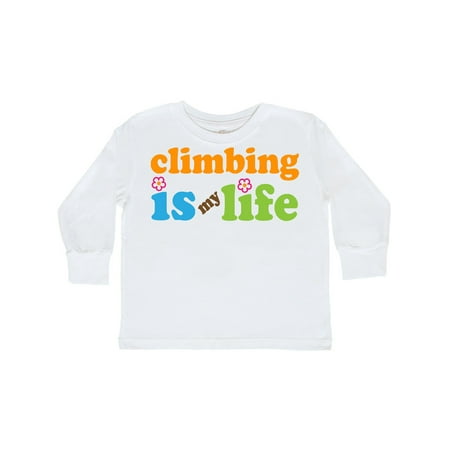 

Inktastic Climbing Is My Life Gift Toddler Boy or Toddler Girl Long Sleeve T-Shirt