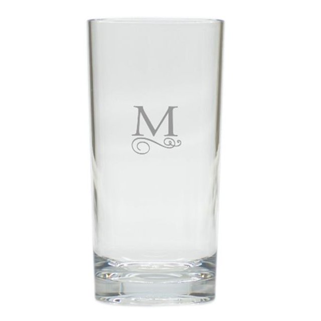 Carved Solutions Tall Cooler Glass Set Of 6-Pi-Flourish-G
