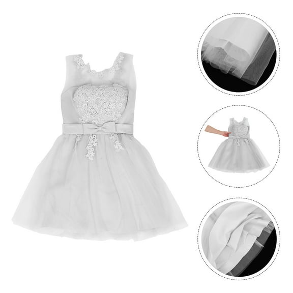 ROMANSENTIAL 1Set Grey Tulle Homecoming Dresses for Junior Formal Occasions Breathable Elastic Fabric