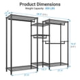 thumbnail image 5 of VIPEK Classic V6C 5 Tiers Wire Garment Rack Heavy Duty Covered Clothes Rack, Compact Wardrobe Closet Metal Clothing Rack with Oxford Fabric Cover, 70.1" L X 17.3" W X 76.4" H, Max Load 870 LBS, Gray, 5 of 10