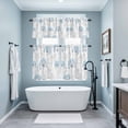 thumbnail image 3 of Gray Blue Floral Spring Kitchen Curtains Sets for Windows 24 Inch Length, Country Summer Botanical Rod Pocket Window Treatments Tier Curtains and Valances Set for Bedroom/Bathroom, 3 of 8