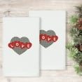 thumbnail image 2 of Linum Home Textiles Love Hearts Embroidered Luxury 100% Turkish Cotton Hand Towels (Set of 2), 2 of 3
