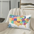 thumbnail image 5 of Naloa USA MAP Pillowcase, Throw Pillowcase, Wrinkle-Free, Stain-Resistant with Hidden Zipper for Bedroom Sofa-20"x30", 5 of 6