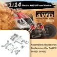 thumbnail image 1 of Ensemble de Pièces de Rechange pour Modification de Camion RC Crawler, Assemblage de Groupe de Direction en Métal, Réparation et Remplacement pour WLtoys 144010 144001 144002 Bleu, 1 of 9