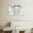 thumbnail image 2 of Elephant Stock Ten Commandments Gray Wall Art - Horizontal Canvas Wall Art - Living Room Wall Decor - Inspirational And Typography Canvas - White And Black Decor - 36" x 24", 2 of 8