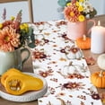 thumbnail image 4 of White Pumpkin Table Runner, Autumn Thanksgiving Kitchen Dining Table Decoration for Home Party Decor 13x108 Inches, 4 of 9
