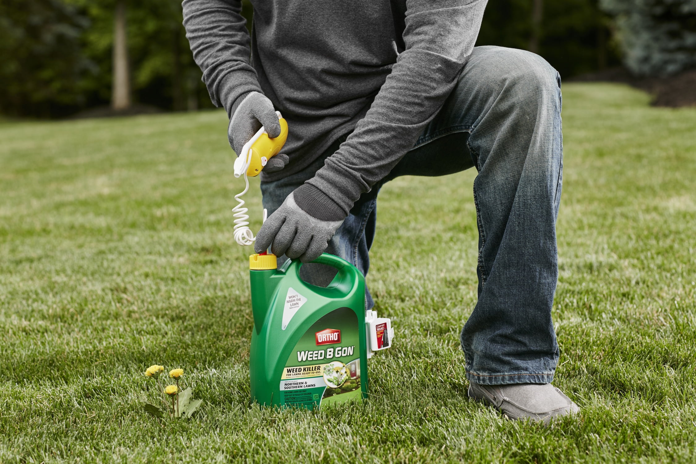 Ortho Weed B Gon Weed Killer for Lawns Ready-to-Use, 1 gal with Comfort Wand