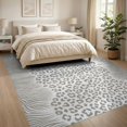 thumbnail image 3 of ODIKA Zebra Wildlife Print Inspired Cow Motif Symmetrical Layout Leopard Non-Slip Flatwoven for Living Room, Under Sectional, Family, 3 of 7