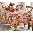 thumbnail image 5 of Newbridge Thanksgiving Blessed Harvest Rectangle Vinyl Tablecloth with Flannel Backing, 60 x 84 Inch, Fall and Autumn Rustic Farm and Pumpkin Table Cover for Holiday Party Dining, 5 of 8