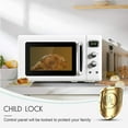 thumbnail image 4 of GOFLAME Large 0.9Cu.ft Countertop Microwave Oven, 900-Watt Retro Microwave w/Child Safety Lock, Defrost & Auto Cooking Function, LED Display, Glass Turntable, White, 4 of 8