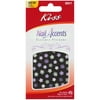 Kiss: Black W/Single Flowers Nail Accents, 1 ct