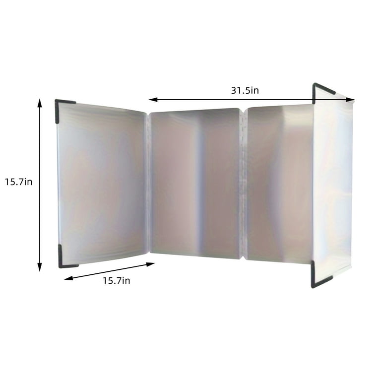 Stainless Steel Splatter Guard For Stove - Foldable Grease Shield For Kitchen Backsplash, 2/3/4 Sided Panels