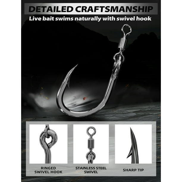 5.0 cut bait fish hooks Owner SSW with Cutting Point 2/0 Contains six per pack BLUEWING Monster Big Game Live