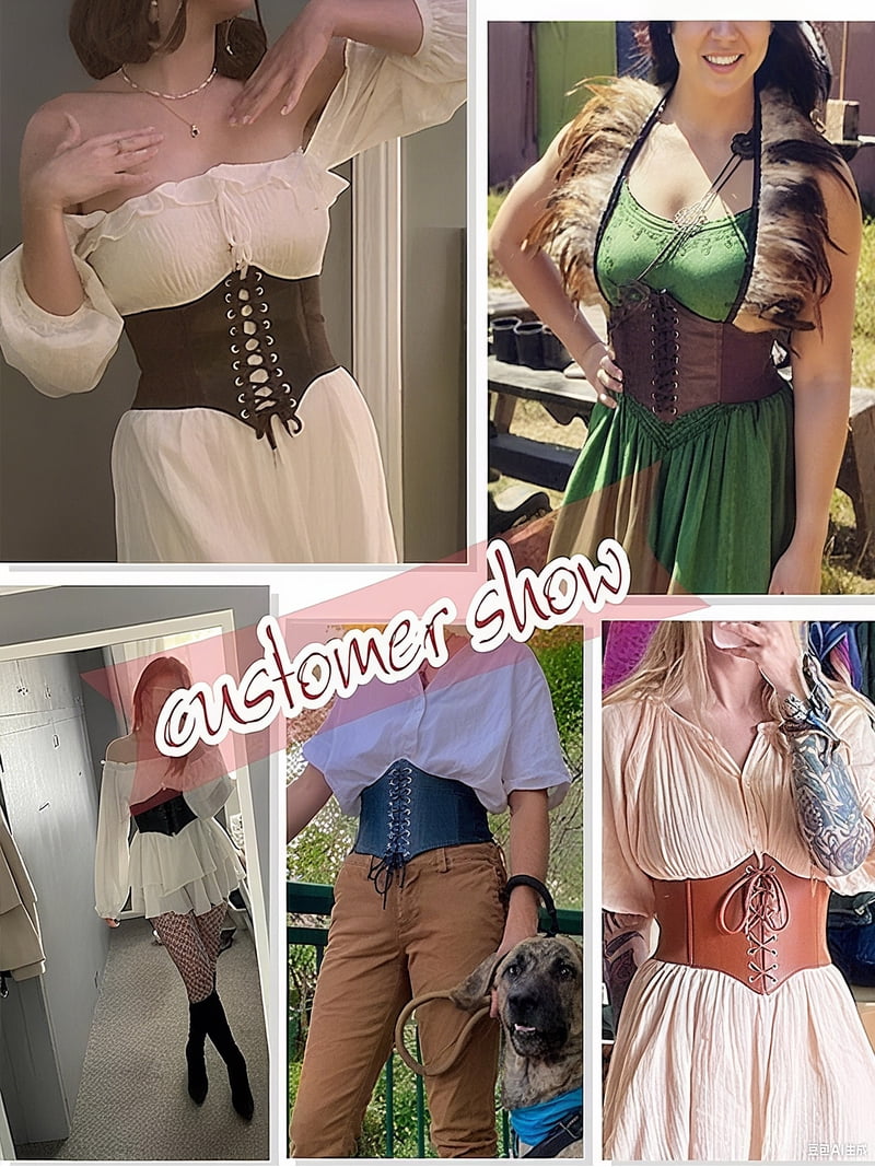 Hanerdun Women Lace-up Corset Waist Belt Stretch Wide Belts  display picture 1