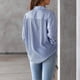 thumbnail image 5 of Blusas informales para mujer blusas con botones a rayas verticales camisa traje de trabajo de oficina FLhrweasw Nuevo, 5 of 7
