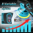 thumbnail image 3 of Focily Cordless Car Buffer Polisher with 8 Variable Speed 2800-5500RPM,Portable Polisher with 2PCS 12V 1.5Ah Rechargeable Batteries,Rotary Buffer Waxer Kit for Home /Car Detailing/Polishing, 3 of 7