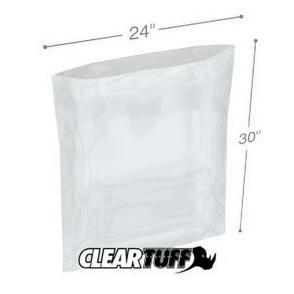 ClearTuff - 24" x 30" 2 Mil Flat Poly Bags - 250/Case