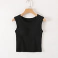 thumbnail image 2 of STETMN Women Tank Tops Round Neck Sleeveless Summer Trendy Casual Basic Organic Cotton Summer Clothes, 2 of 5