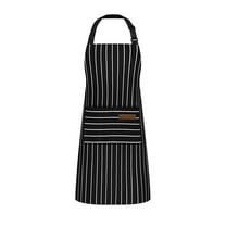 Clearance! Aprons for Unisex with Pockets Chef Aprons for Cooking Apron Adjustable Bib Kitchen Apron