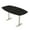 Black Cypress w/Silver Base, variant on Arc Boat Bistro Height Meeting Table T-Shaped Metal Base 46x84 Bar Table