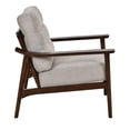 thumbnail image 2 of Roomfitters Home Accent Chair - Mid-Century Modern Upholstered Lounge Arm Chair with Solid Wood Frame & Soft Cushion for Living Room, Bedroom, Balcony, Taupe, 2 of 9